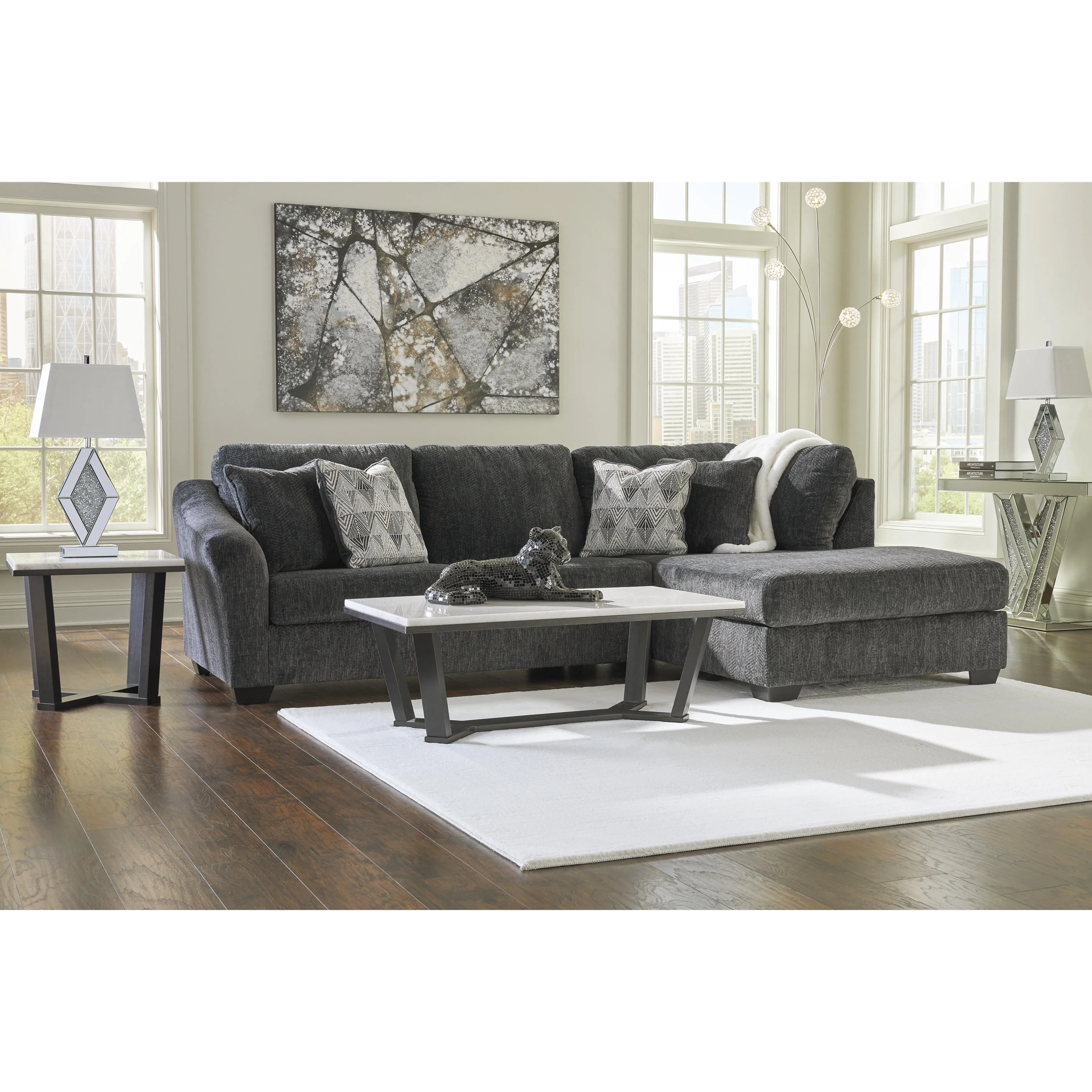 Signature Design by Ashley Biddeford Fabric Full Sleeper Sectional 3550410/3550417