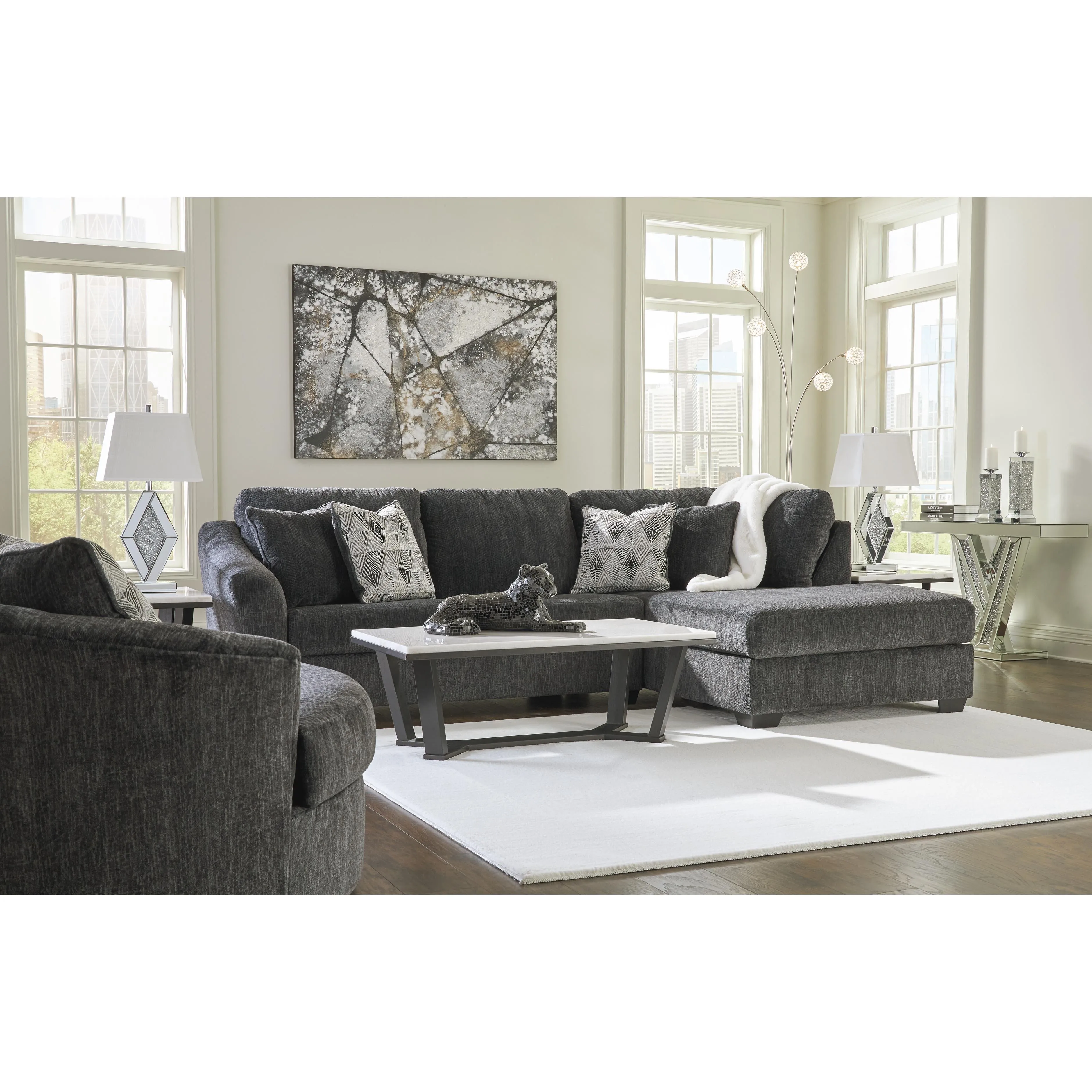 Signature Design by Ashley Biddeford Fabric Full Sleeper Sectional 3550410/3550417