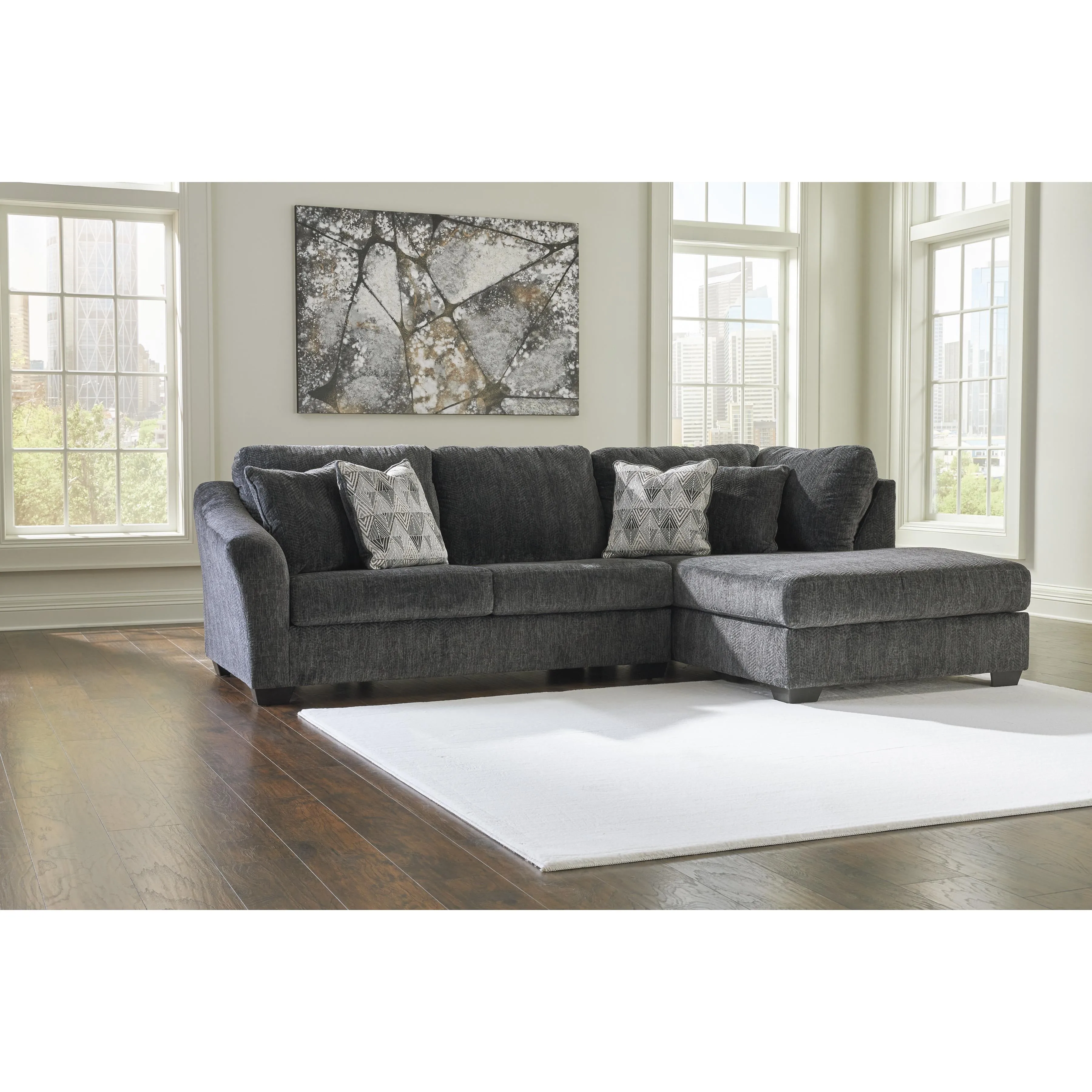 Signature Design by Ashley Biddeford Fabric Full Sleeper Sectional 3550410/3550417