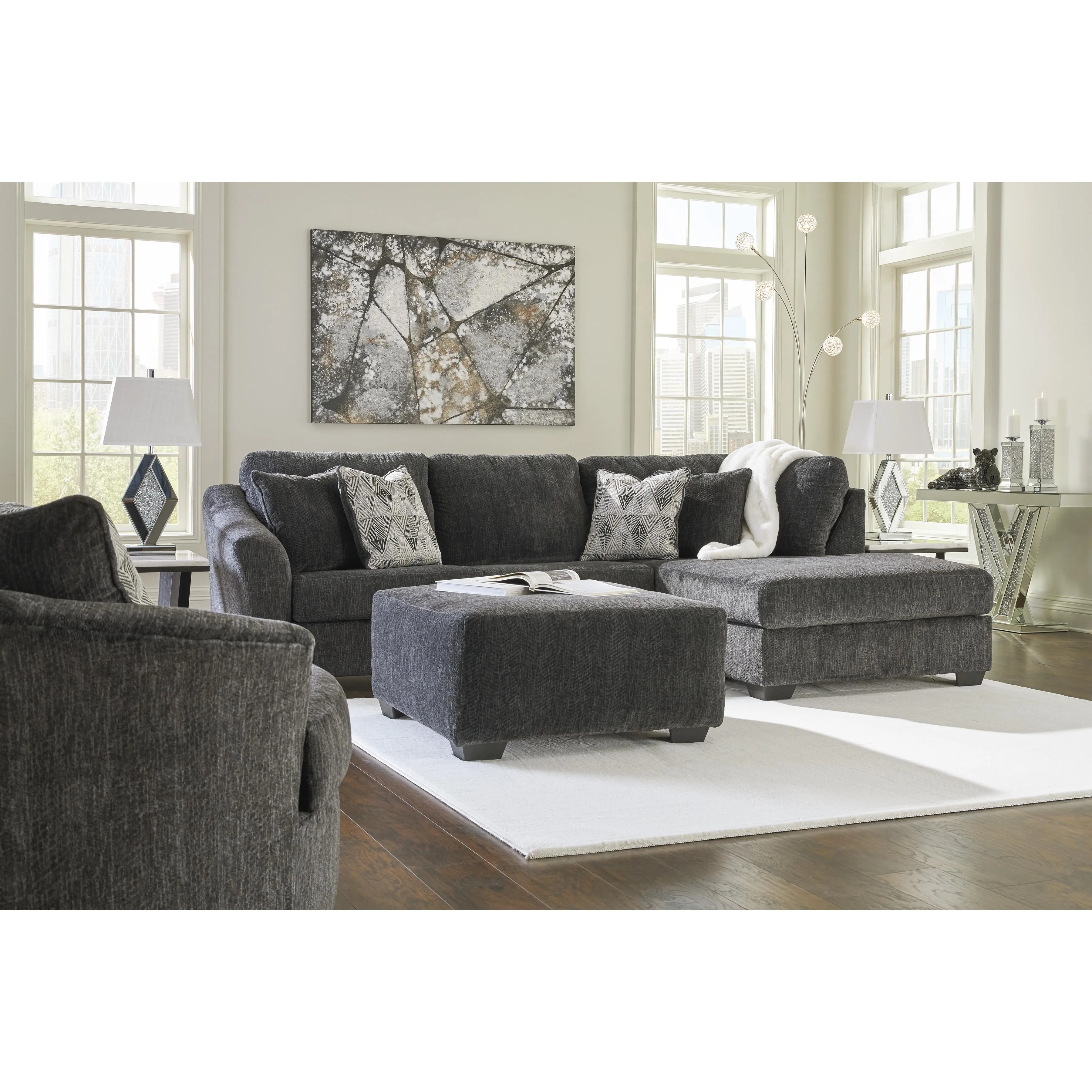 Signature Design by Ashley Biddeford Fabric Full Sleeper Sectional 3550410/3550417