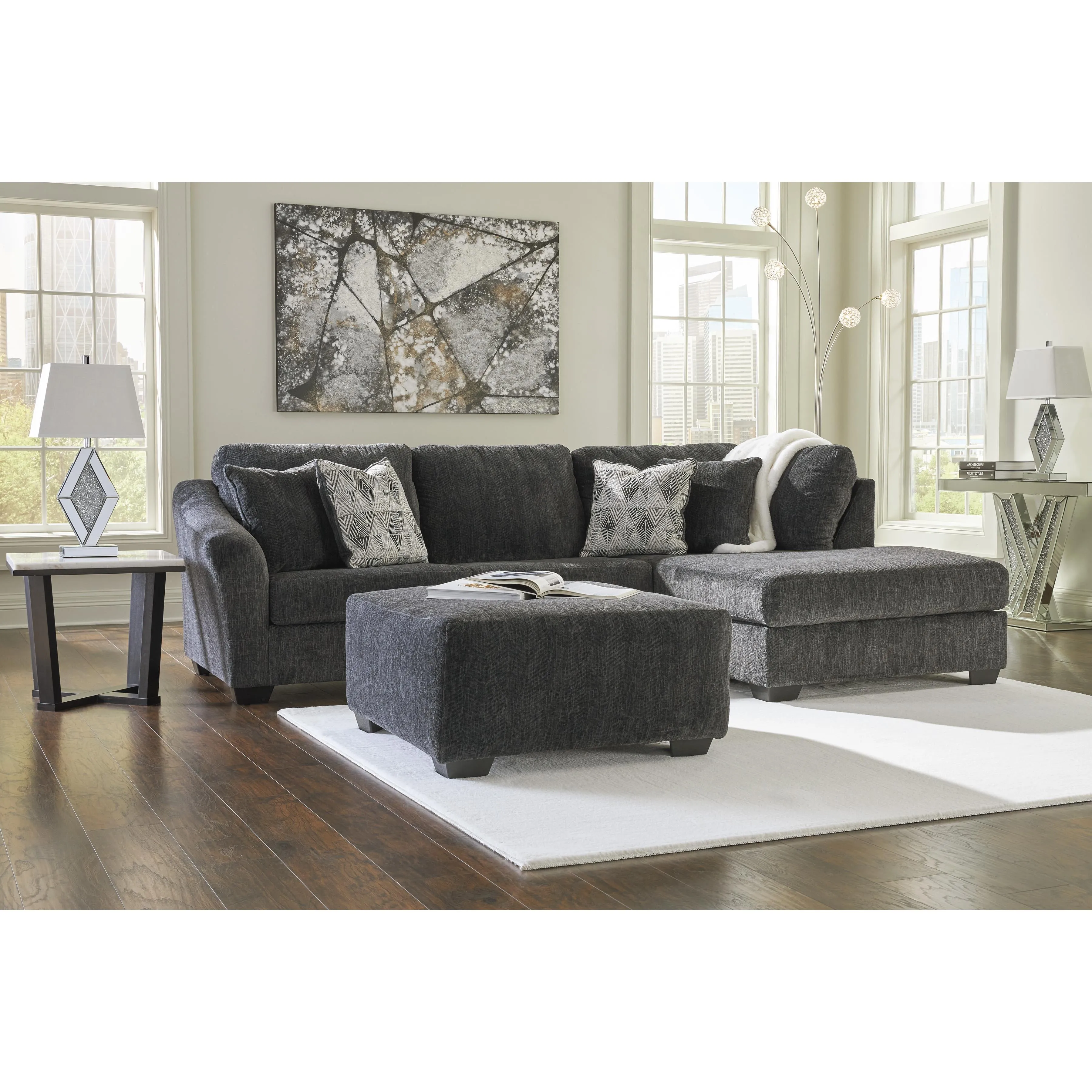 Signature Design by Ashley Biddeford Fabric Full Sleeper Sectional 3550410/3550417