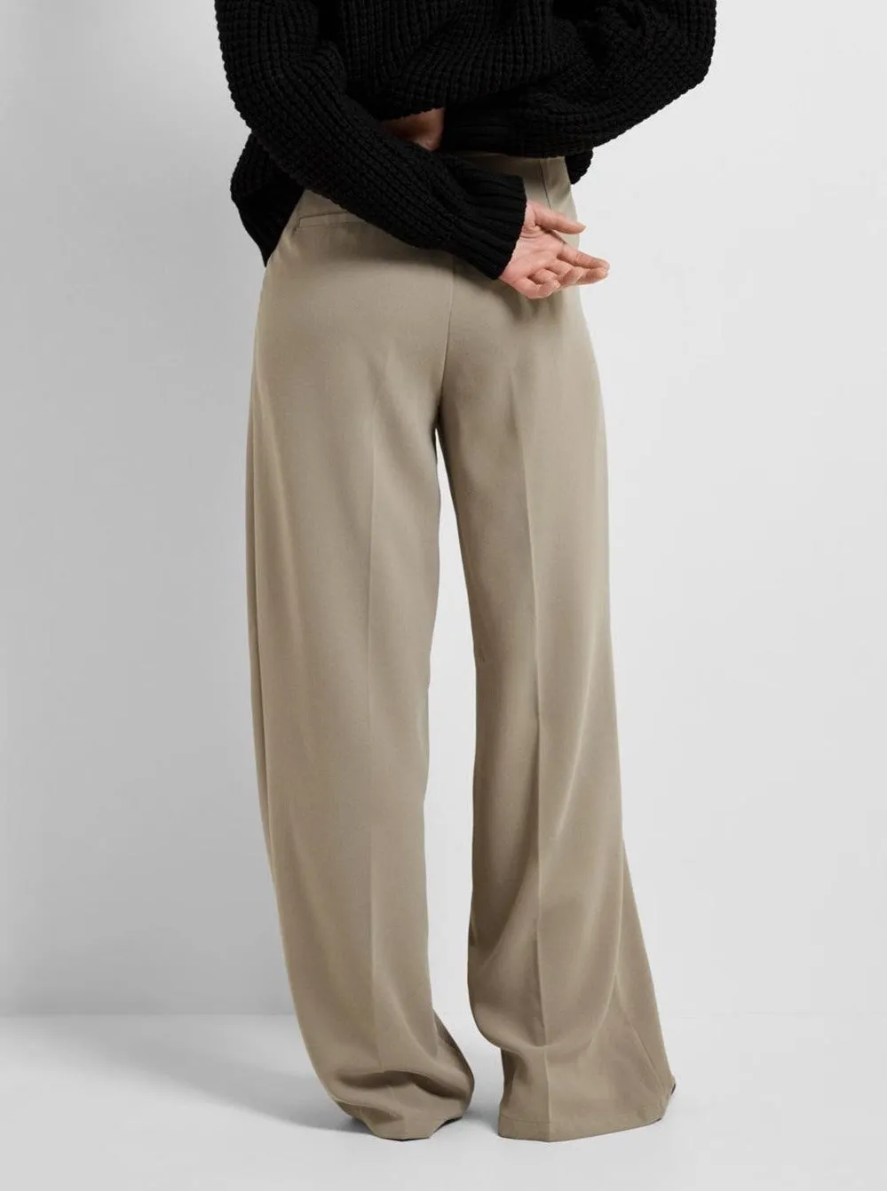 SLFTINNI MW WIDE PANT | GREIGE