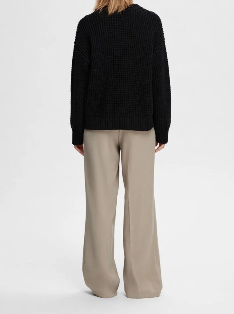 SLFTINNI MW WIDE PANT | GREIGE