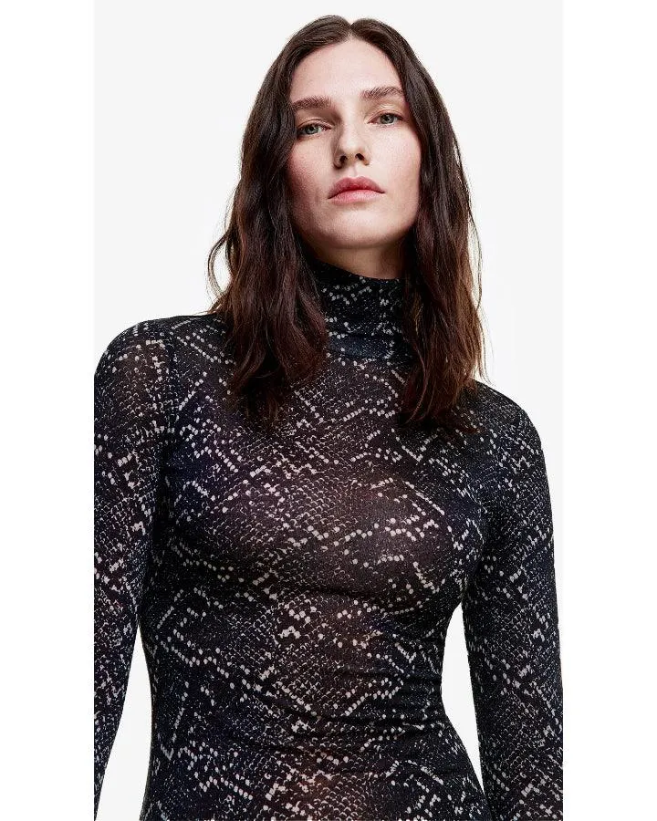 Smythe Snake Print Turtleneck