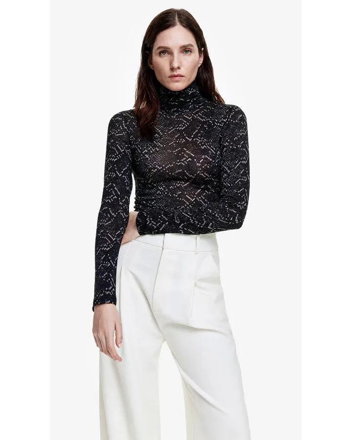 Smythe Snake Print Turtleneck