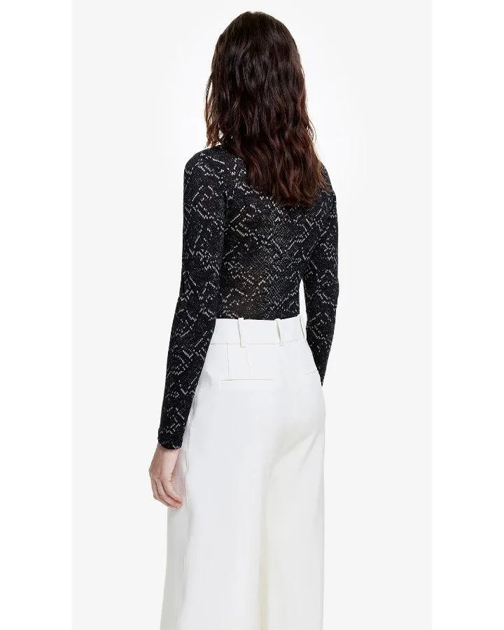 Smythe Snake Print Turtleneck