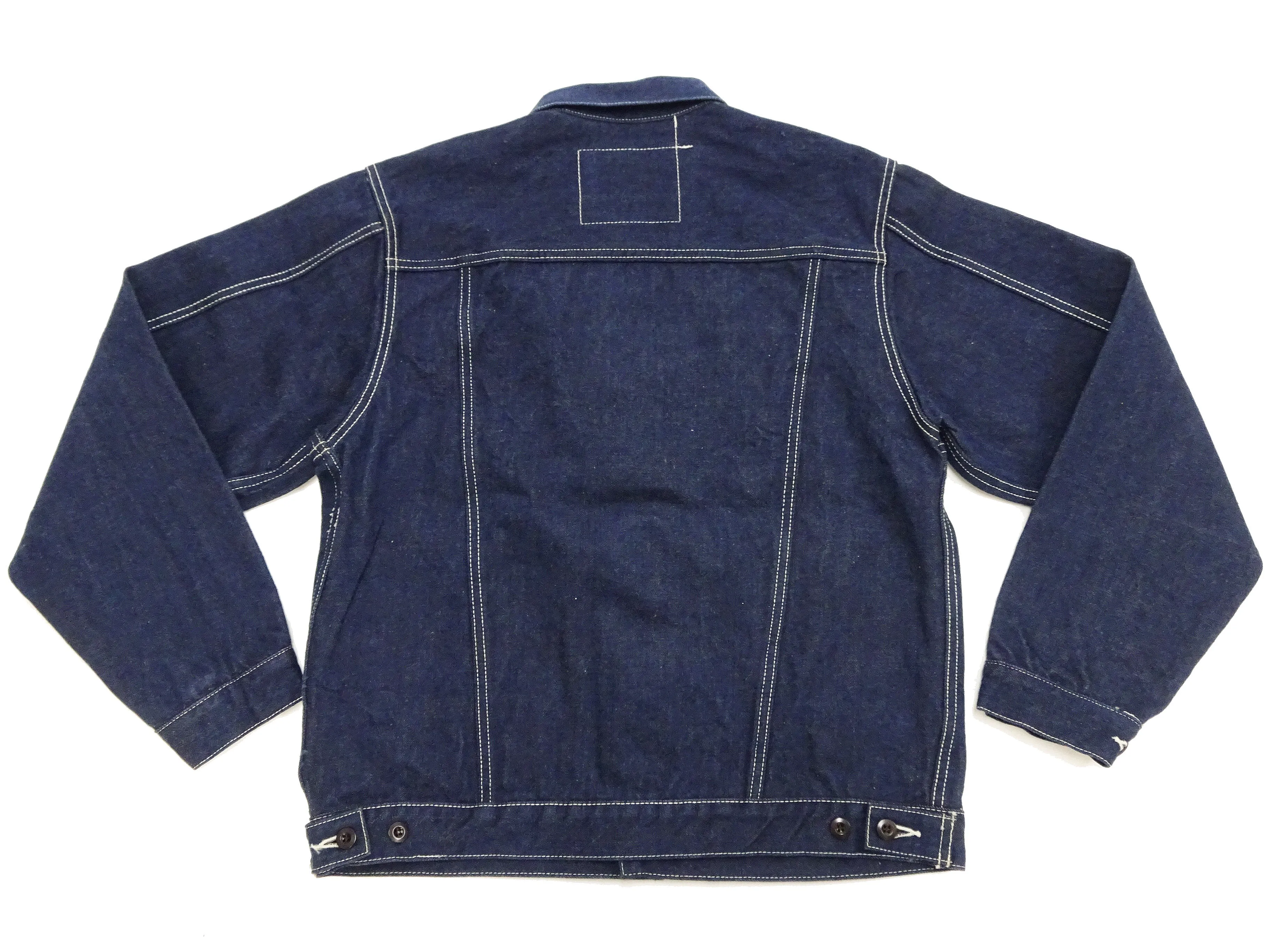 Studio D'artisan Denim Jacket SP-114 Men's 15oz. Organic Cotton Natural Indigo Selvedge Denim Jean Jacket SP-114 One-Wash