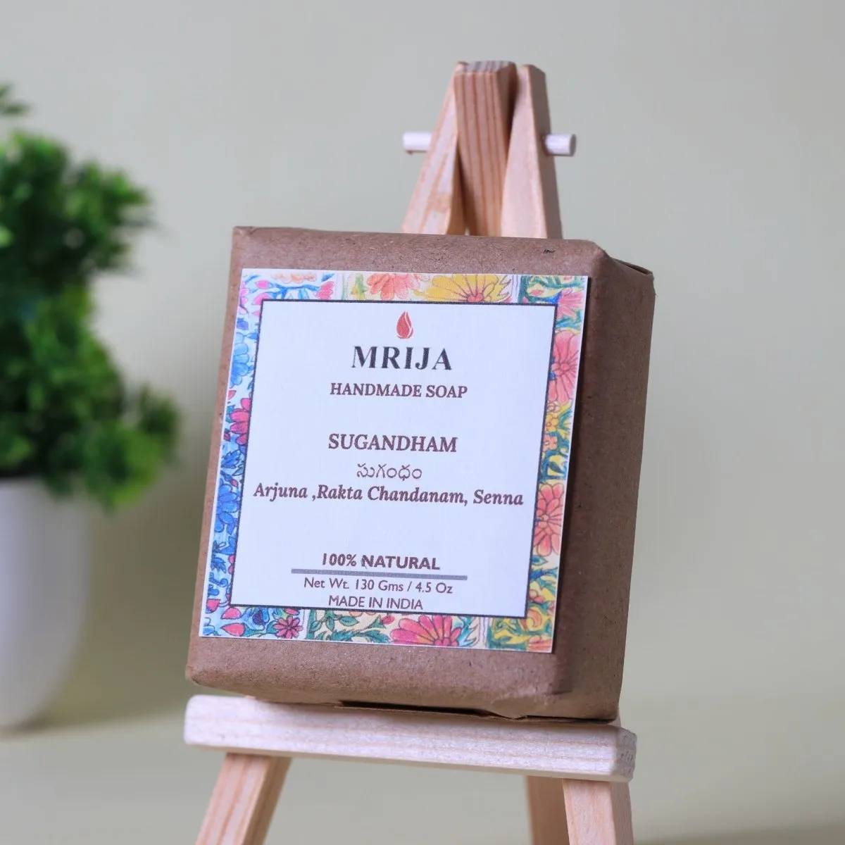 Sugandham Handmade Cold Processed Herb Soap - Arjuna, Rakta Chandanam, Senna