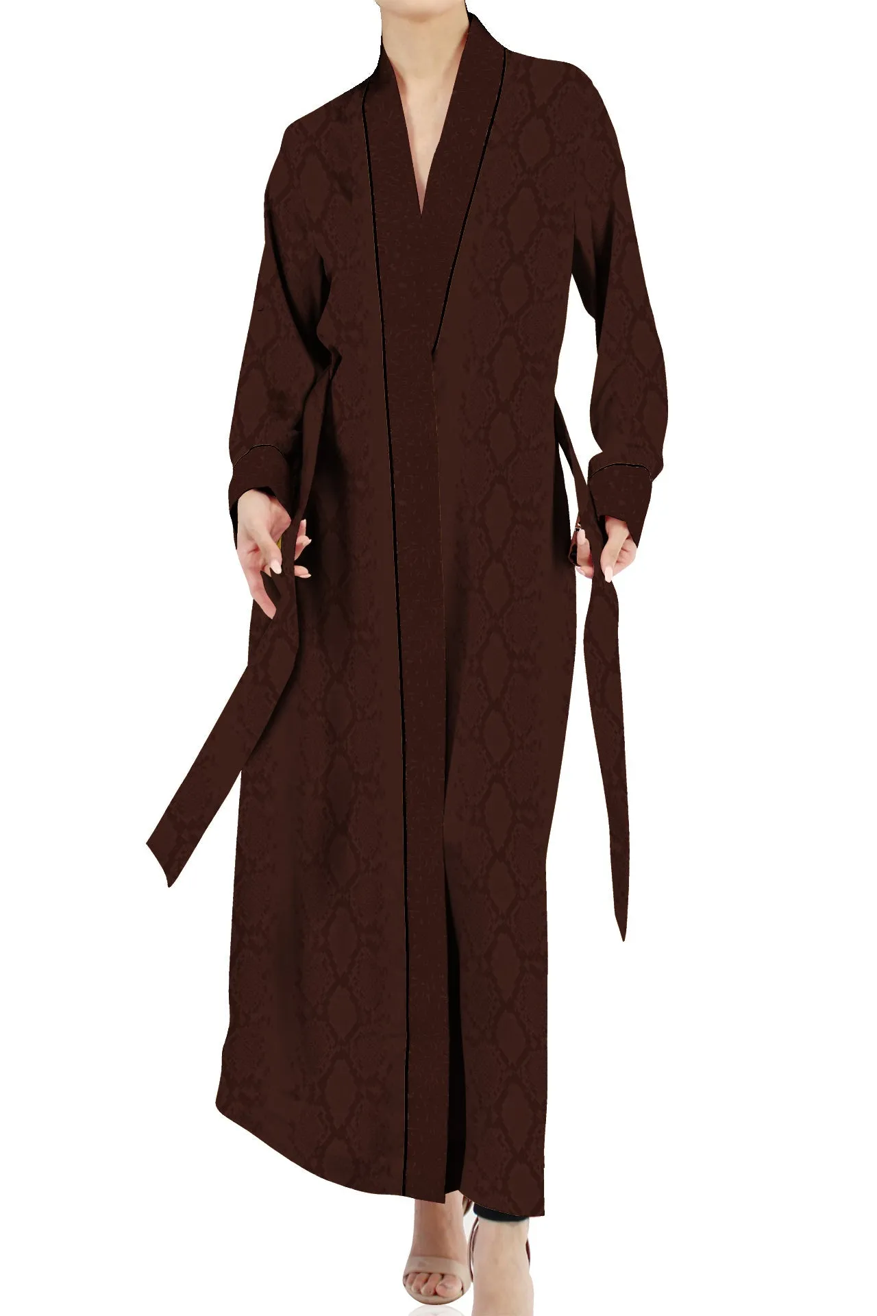 Sustainable Silk Long Robe Dress