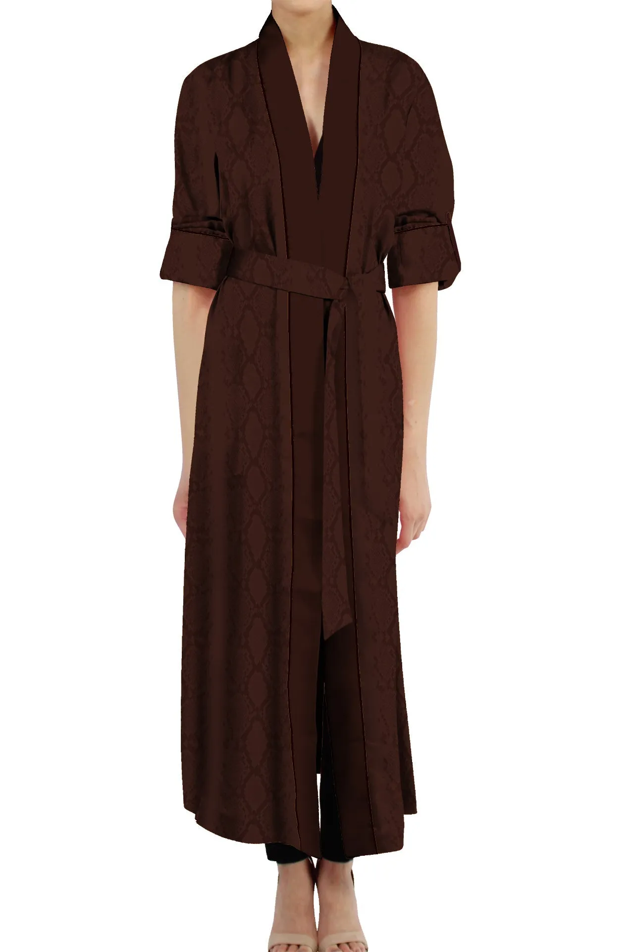 Sustainable Silk Long Robe Dress