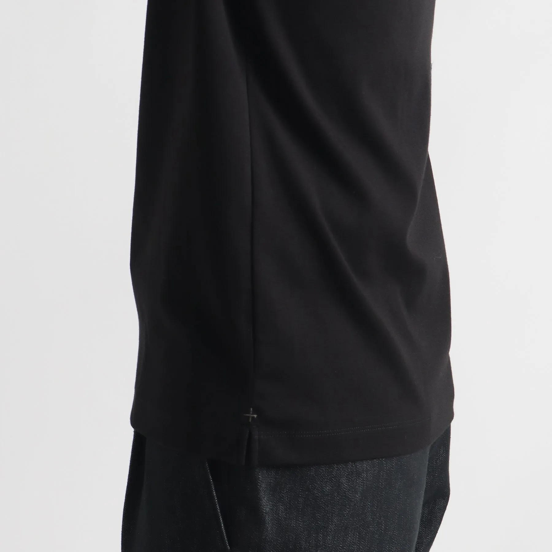 Tailored Henley Neck T-shirt Color: Black