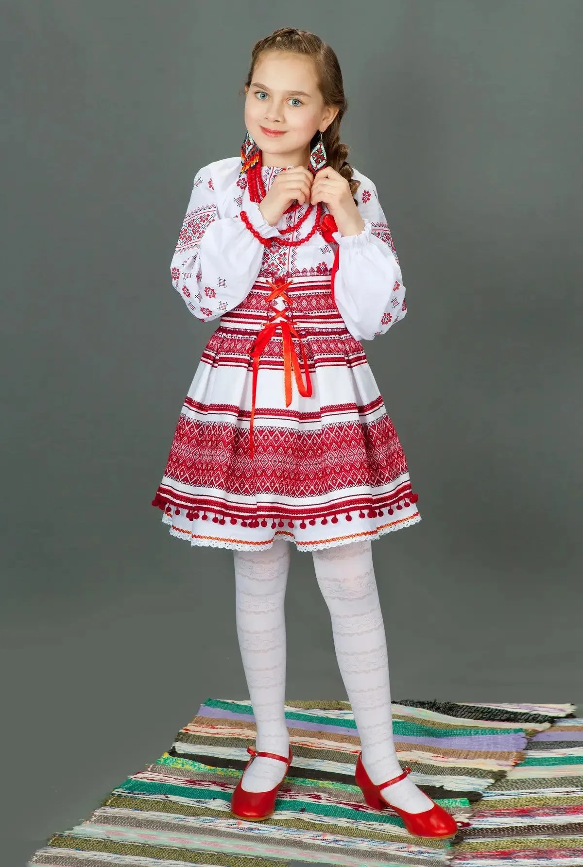 Traditional Ukrainian costume for a girl