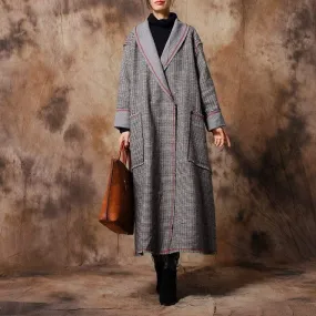 Vintage Chic Plaid Wool Coat Vintage Chic Plaid Wool Coat