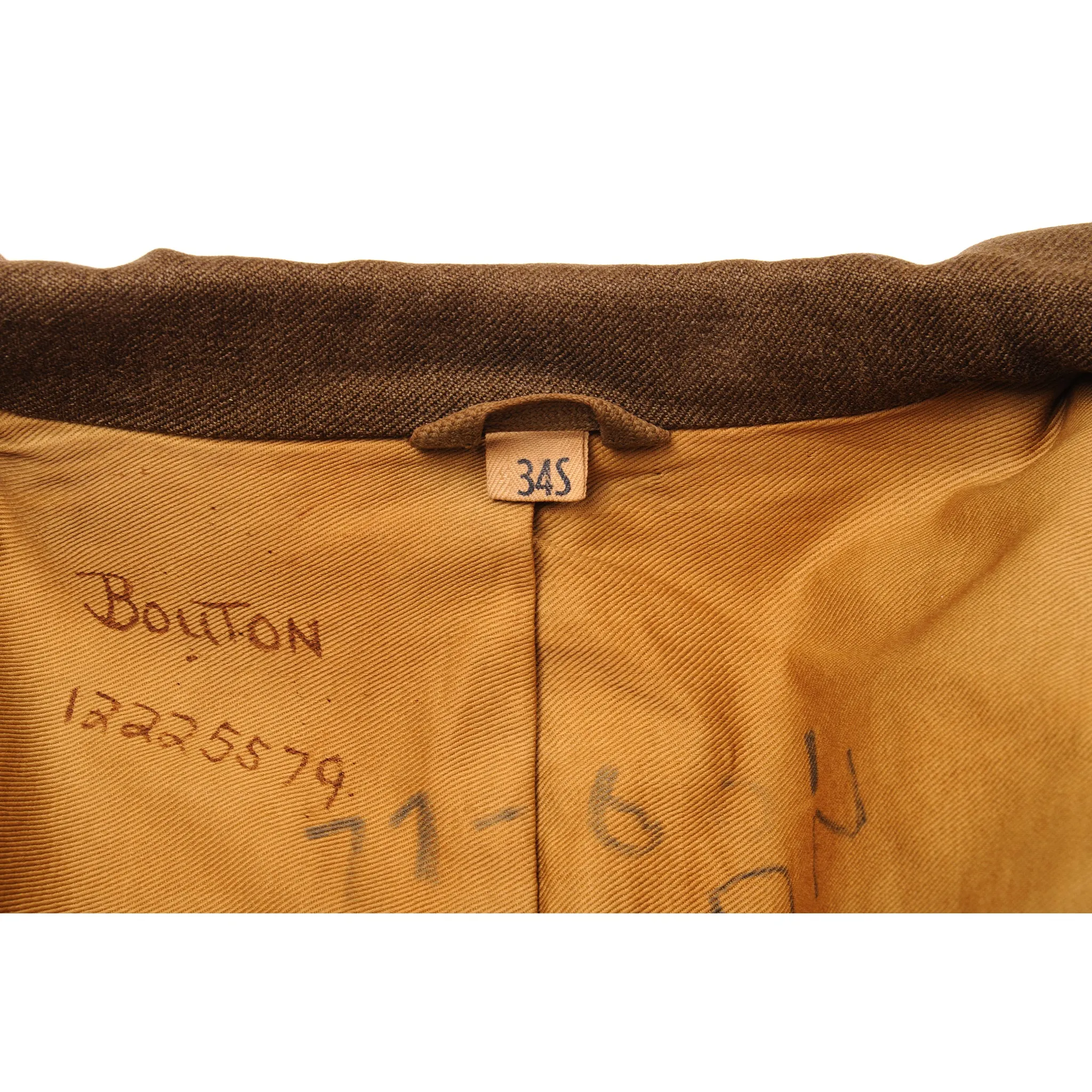 VINTAGE US ARMY WOOL FIELD JACKET WW2 ERA SIZE 34S WITH PATCHES, INSIGNIAS AND RIBBONS