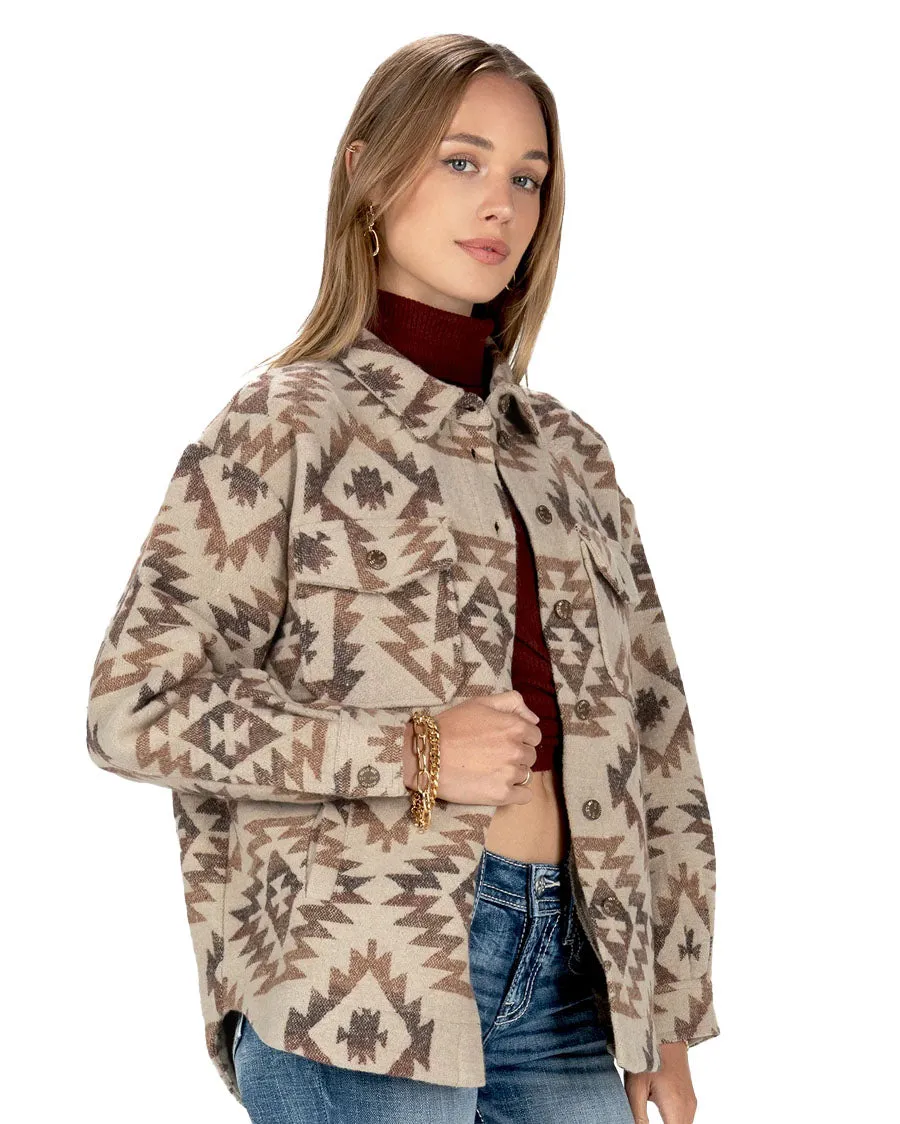 Women's Aztec Button Up Shacket