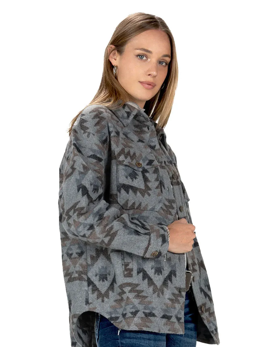 Women's Aztec Button Up Shacket