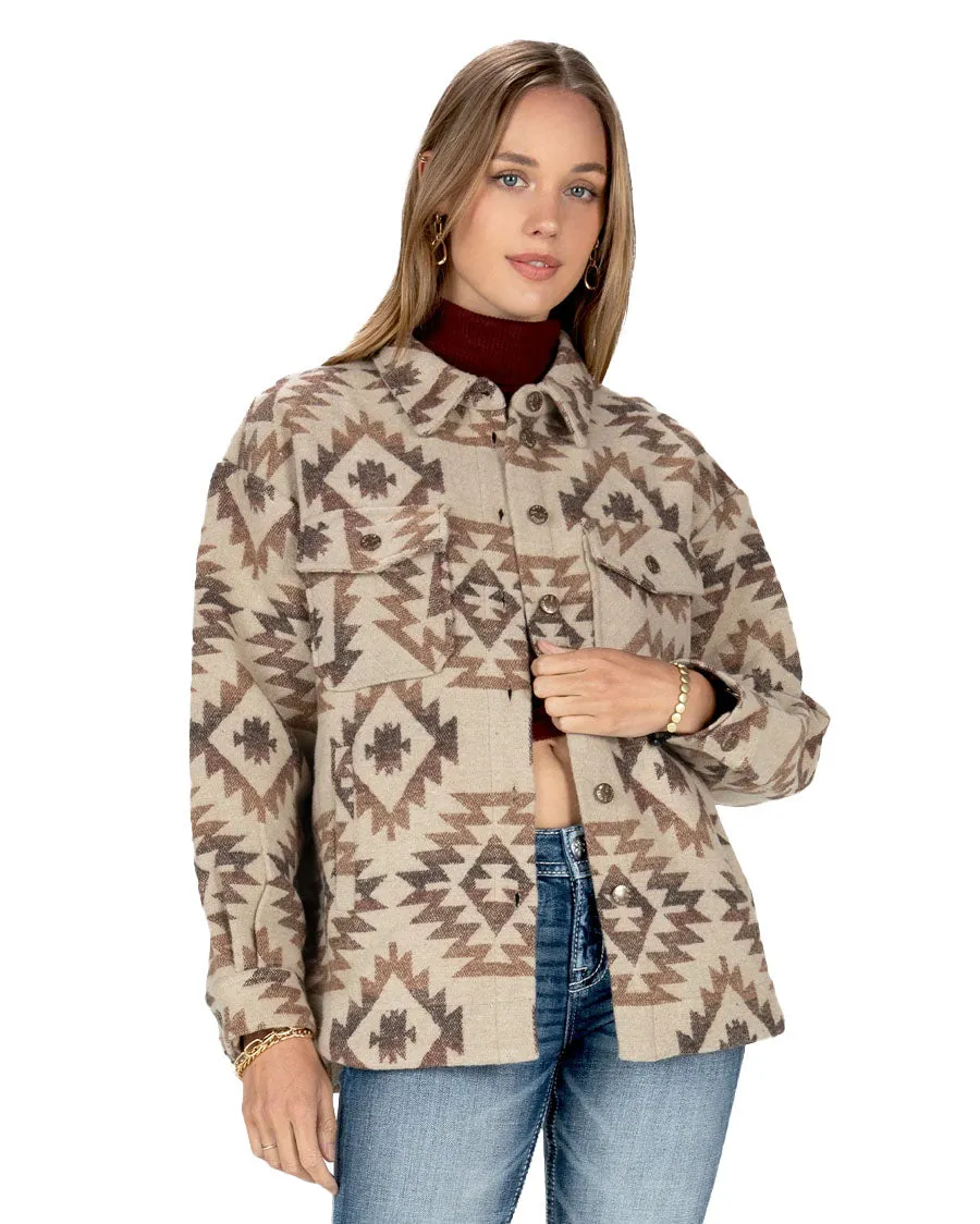 Women's Aztec Button Up Shacket